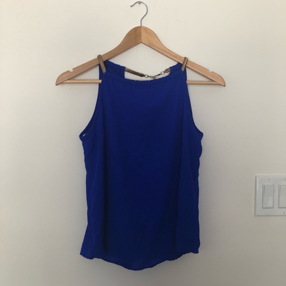 4/$20☀️NWOT a’gaci Tank w/ Gold Neckline - Picture 2 of 7